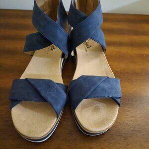 Navy Suede Sandals